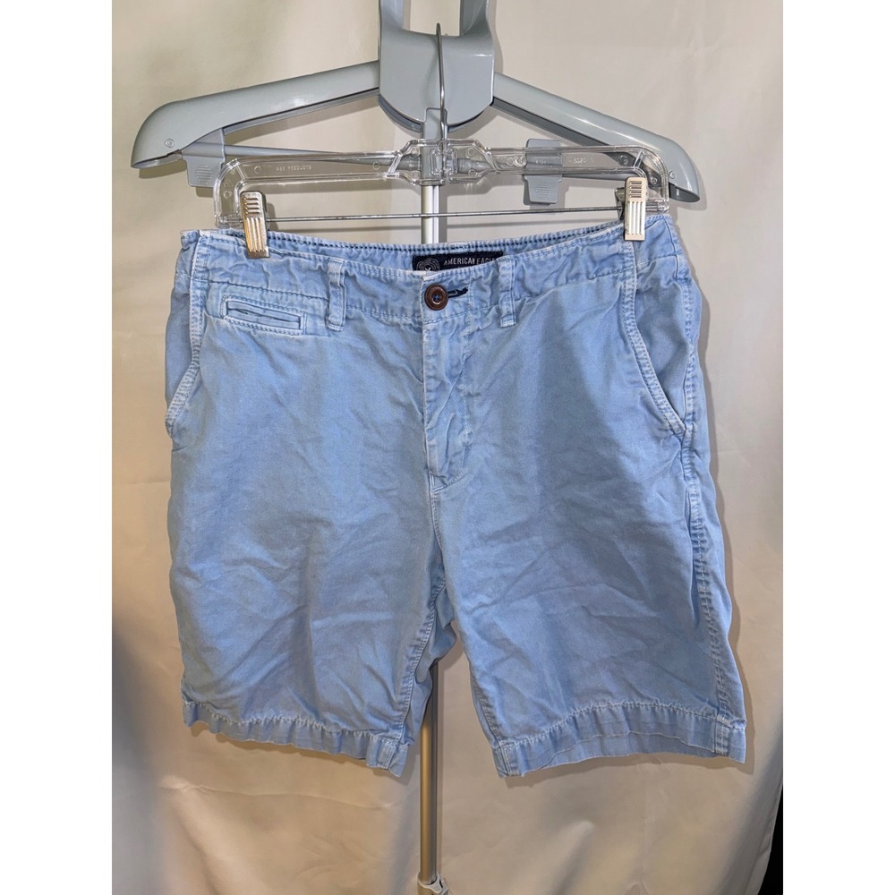 American Eagle Outfitters Mens Light Blue Chino Shorts Size 30 Cotton Twill